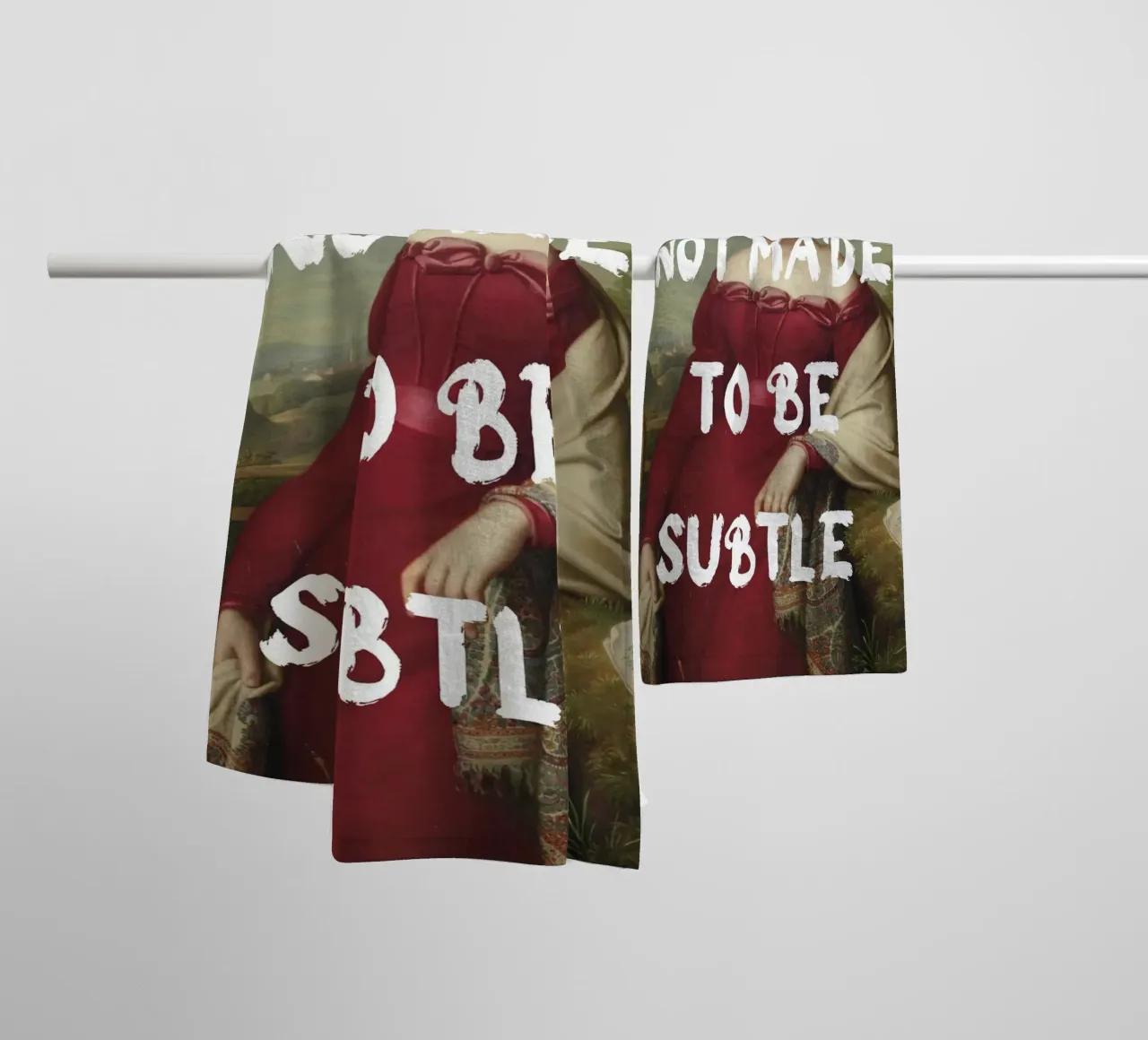 "Not Subtle" - Remix classico, empowerment, dichiarazione audace, T asciugamano da bagno da NorwesClub