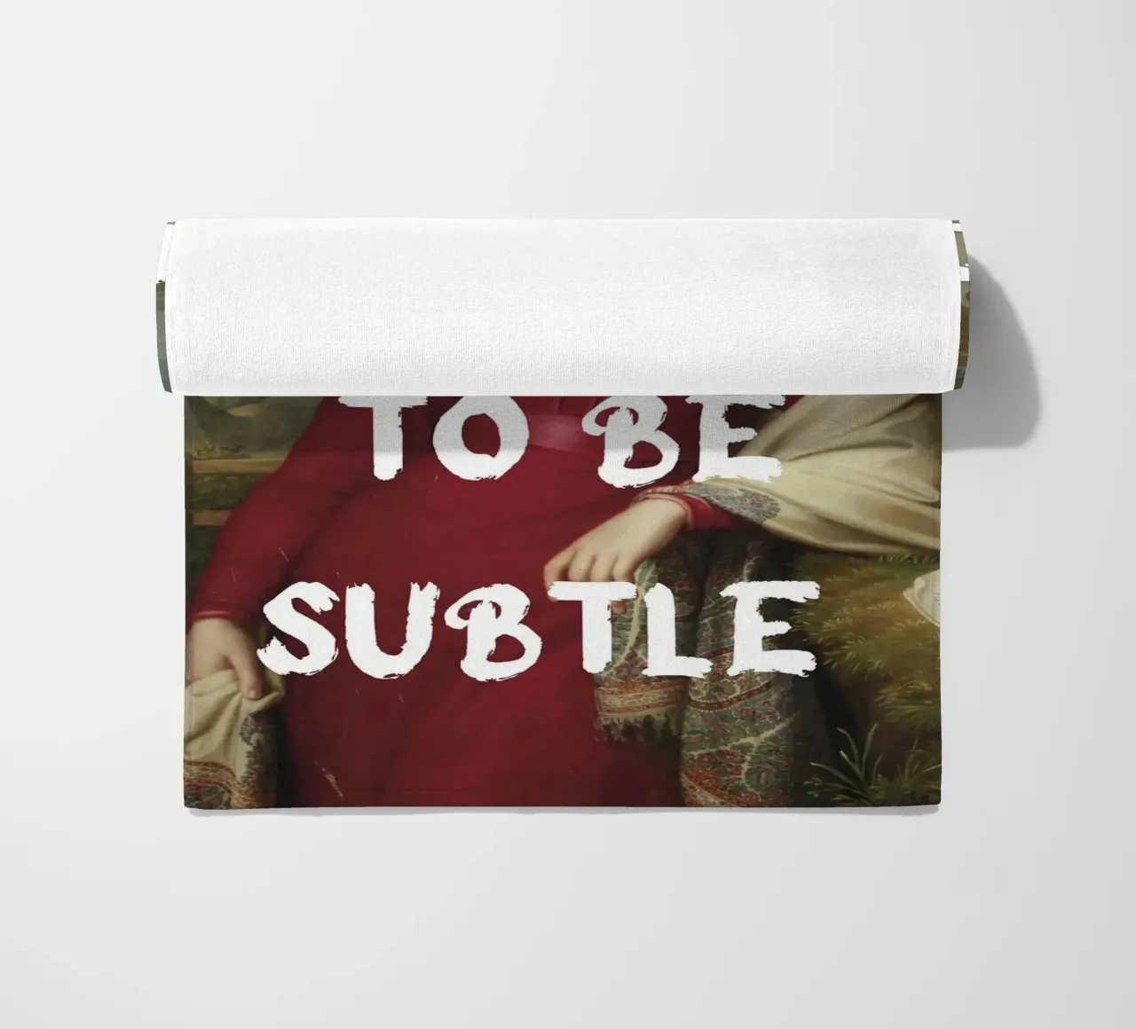 "Not Subtle" - Remix classico, empowerment, dichiarazione audace, T telo mare da NorwesClub