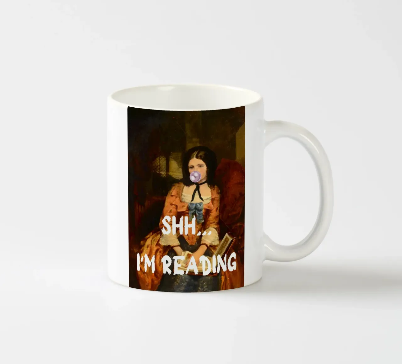 "Shh... sto leggendo" - Pop Art, Remix classico, Umoristico, Boo tazza in ceramica da NorwesClub