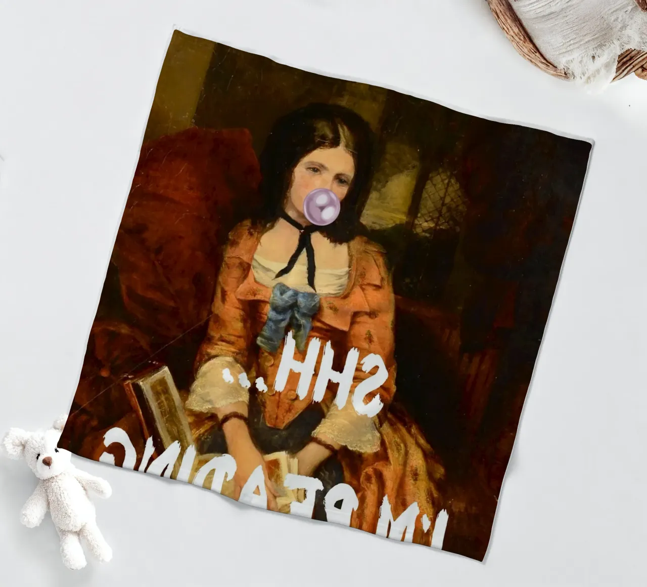 "Shh... sto leggendo" - Pop Art, Remix classico, Umoristico, Boo coperta in pile da NorwesClub