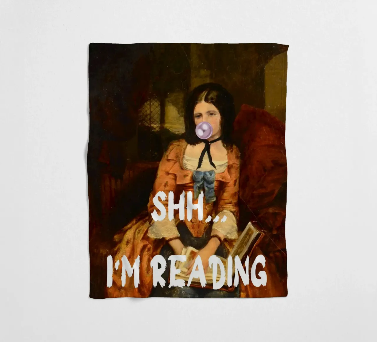 "Shh... sto leggendo" - Pop Art, Remix classico, Umoristico, Boo coperta in pile da NorwesClub