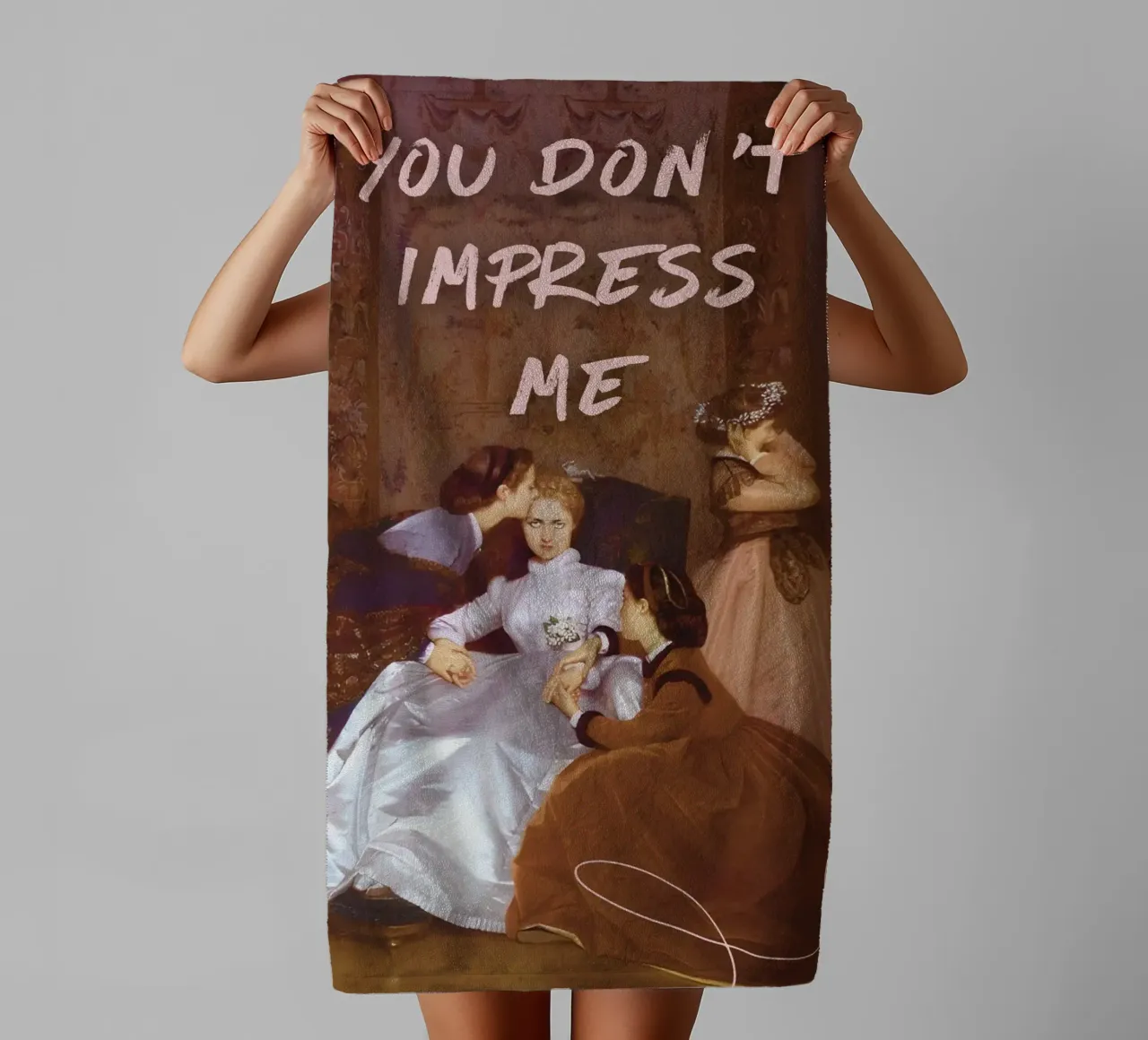 "Don't Impress Me" - Remix classico, arte pop, umorismo, audacia asciugamano da bagno da NorwesClub
