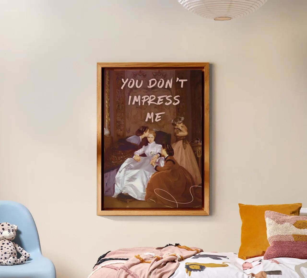 "Don't Impress Me" - Remix classico, arte pop, umorismo, audacia alluminio dibond da NorwesClub