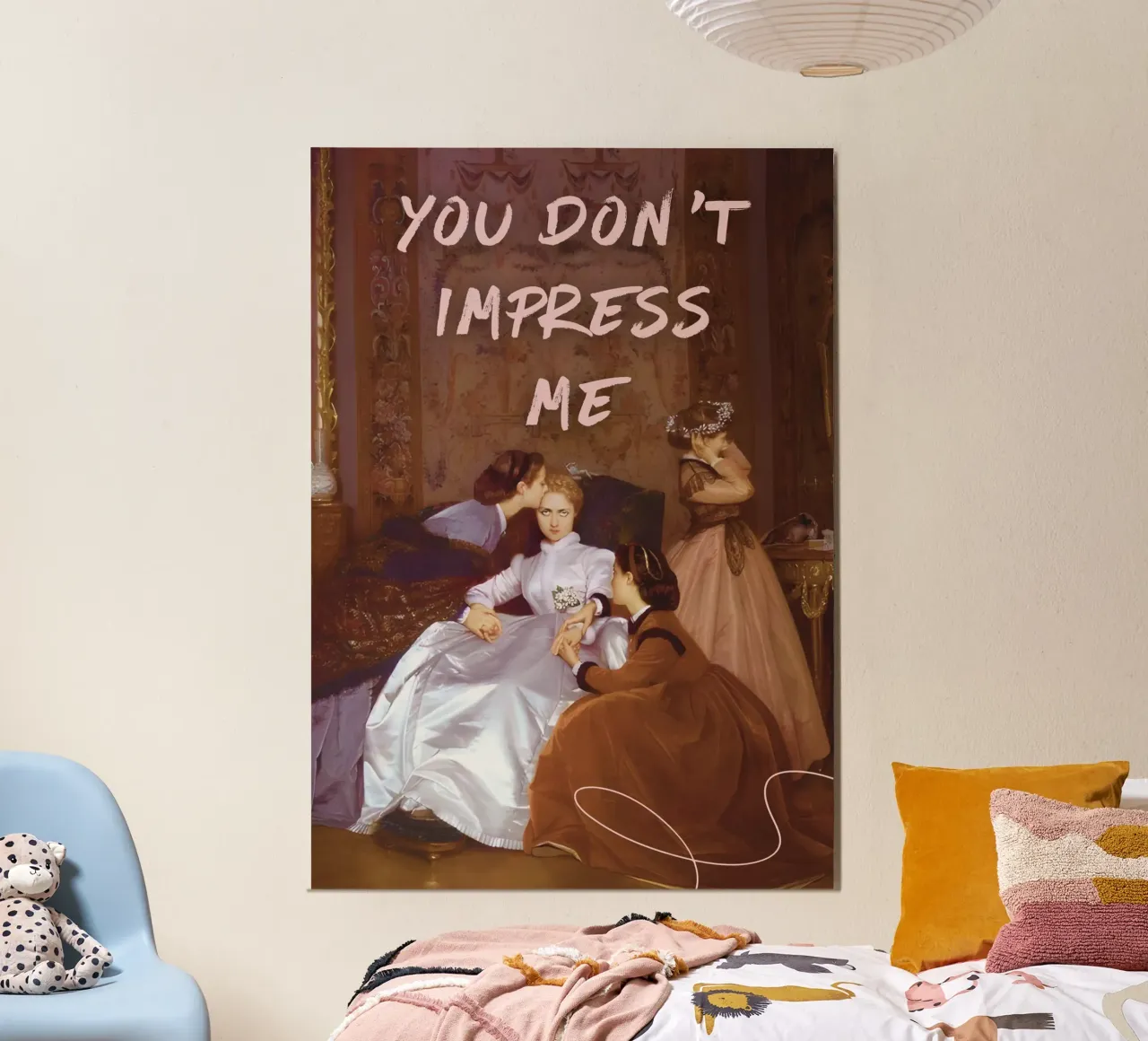 "Don't Impress Me" - Remix classico, arte pop, umorismo, audacia alluminio dibond da NorwesClub