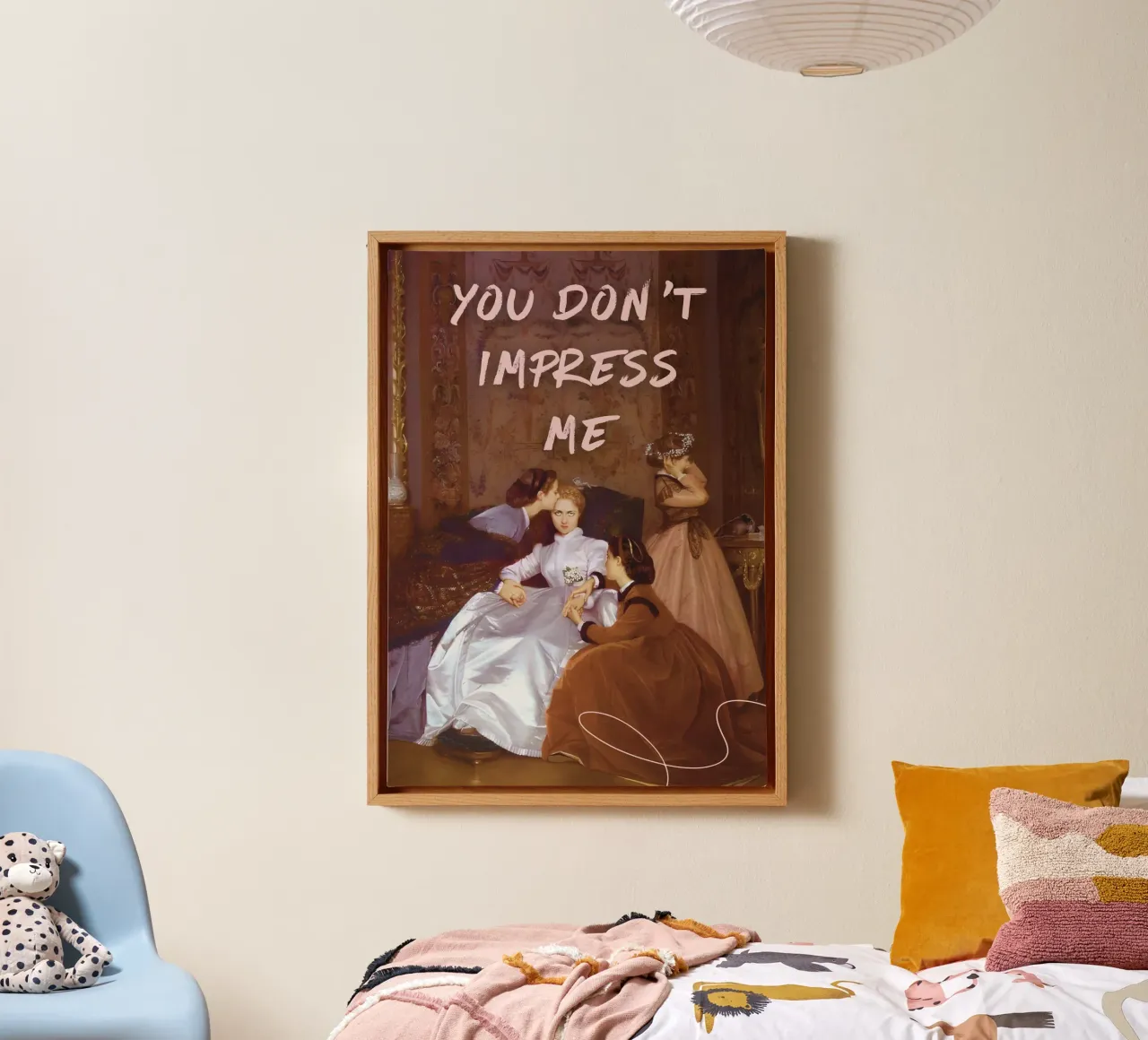 "Don't Impress Me" - Remix classico, arte pop, umorismo, audacia tela con Cornice a cassetta da NorwesClub