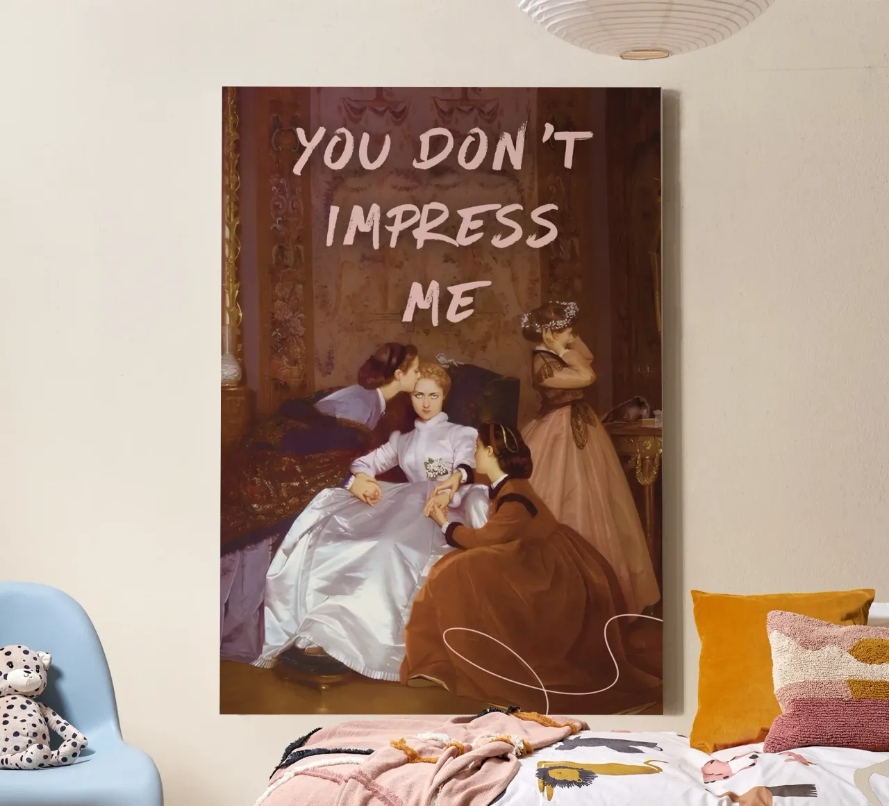 "Don't Impress Me" - Remix classico, arte pop, umorismo, audacia tela con Cornice a cassetta da NorwesClub