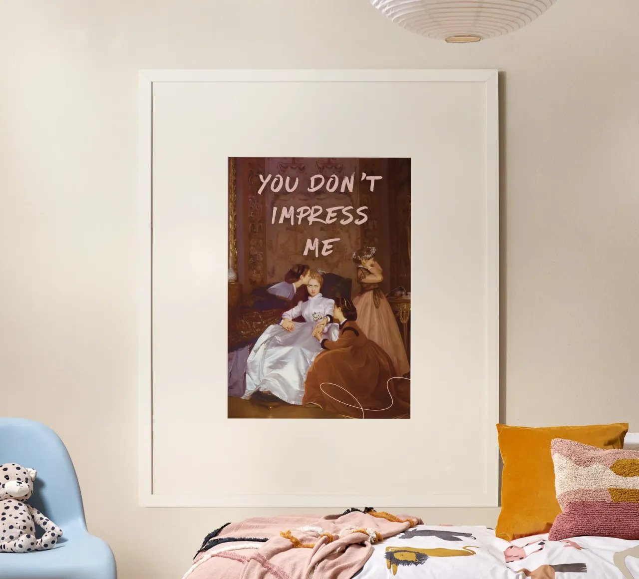 "Don't Impress Me" - Klassischer Remix, Pop Art, Humorvoll, Frech Hahnemühle von NorwesClub