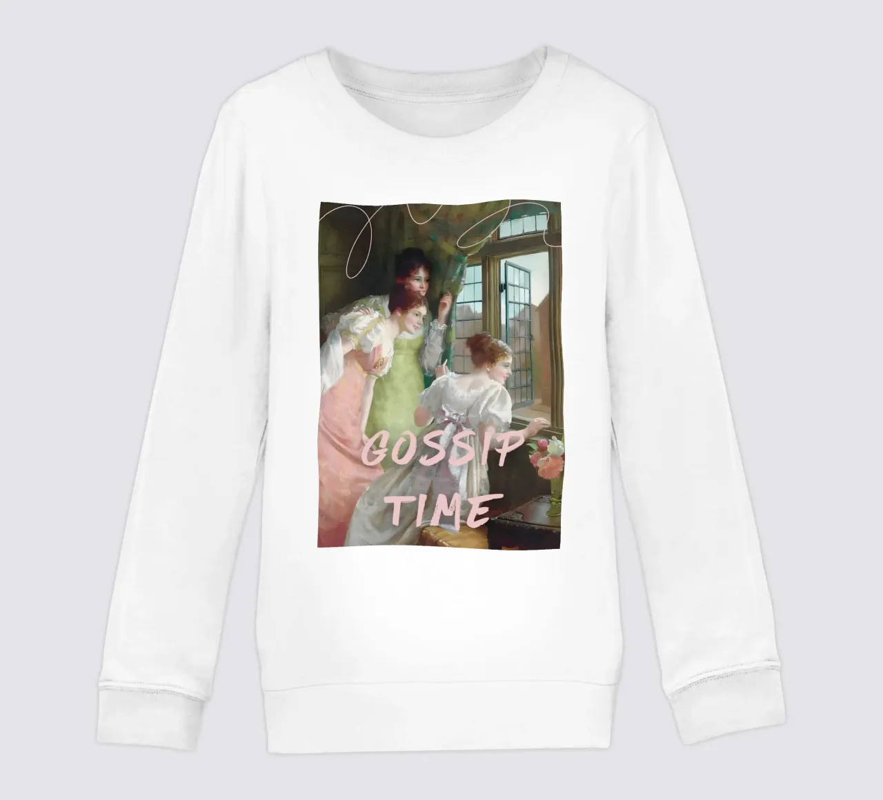 "Gossip Time" - Remix classico, pop art, umoristico, spilla di tendenza felpa bambino da NorwesClub