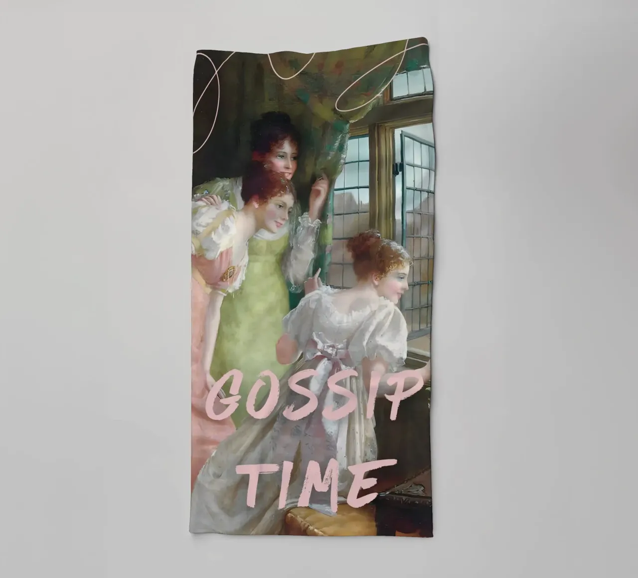 "Gossip Time" - Remix classico, pop art, umoristico, spilla di tendenza asciugamano da bagno da NorwesClub