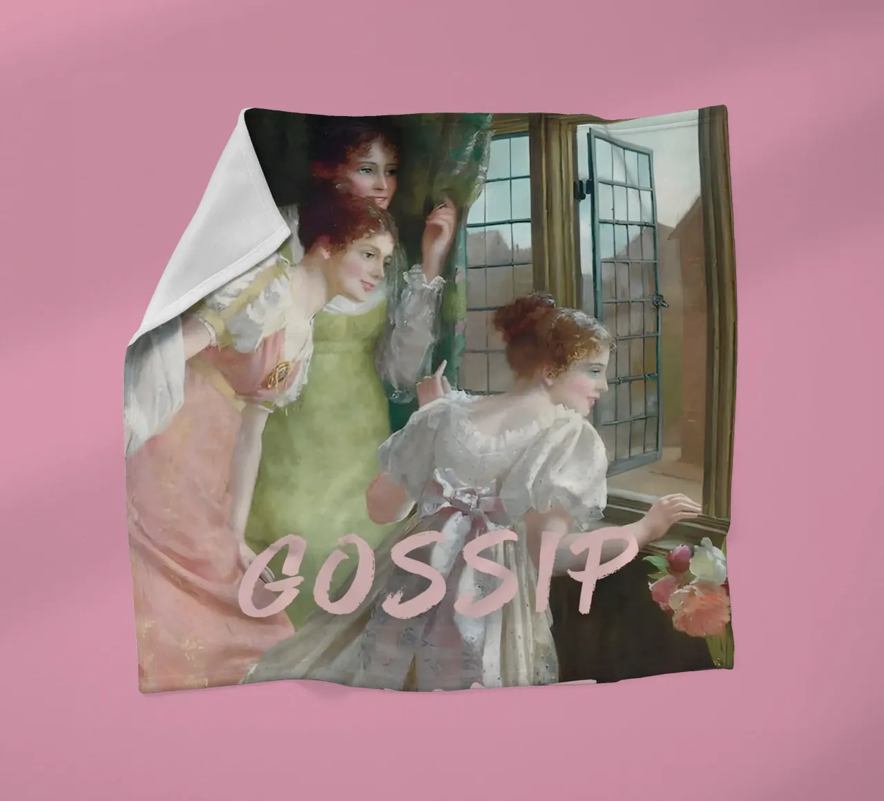 "Gossip Time" - Remix classico, pop art, umoristico, spilla di tendenza coperta in pile da NorwesClub