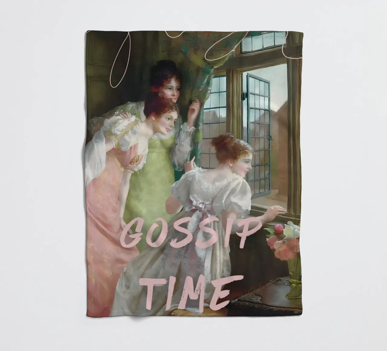 "Gossip Time" - Remix classico, pop art, umoristico, spilla di tendenza coperta in pile da NorwesClub