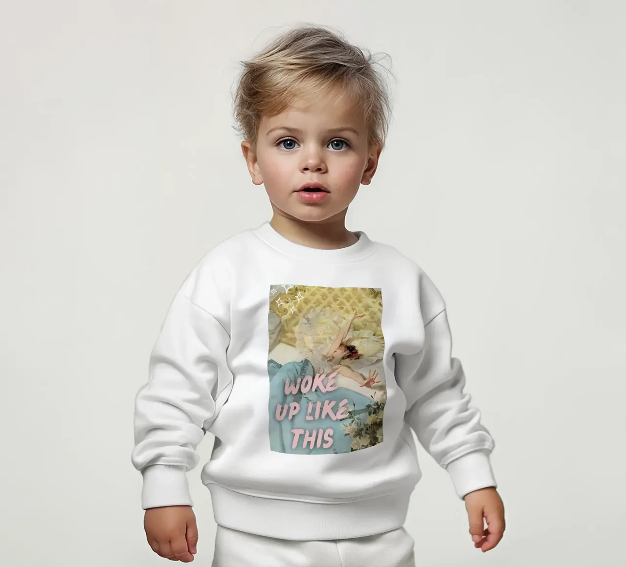 "Woke Up Like This" - Pop Art, Remix classico, Glamour, Trend felpa neonato da NorwesClub