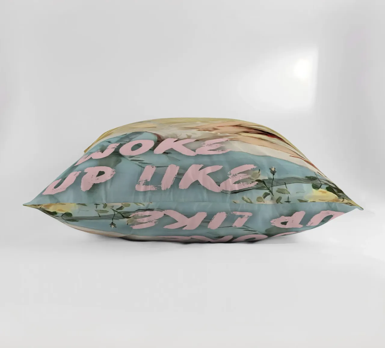 "Woke Up Like This" - Pop Art, Remix classico, Glamour, Trend cuscino da NorwesClub
