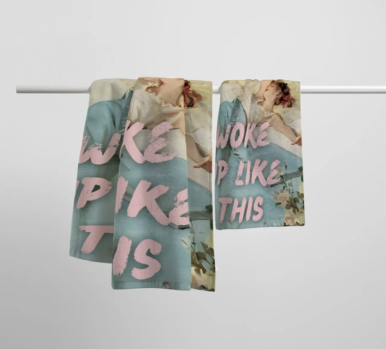 "Woke Up Like This" - Pop Art, Remix classico, Glamour, Trend asciugamano da bagno da NorwesClub