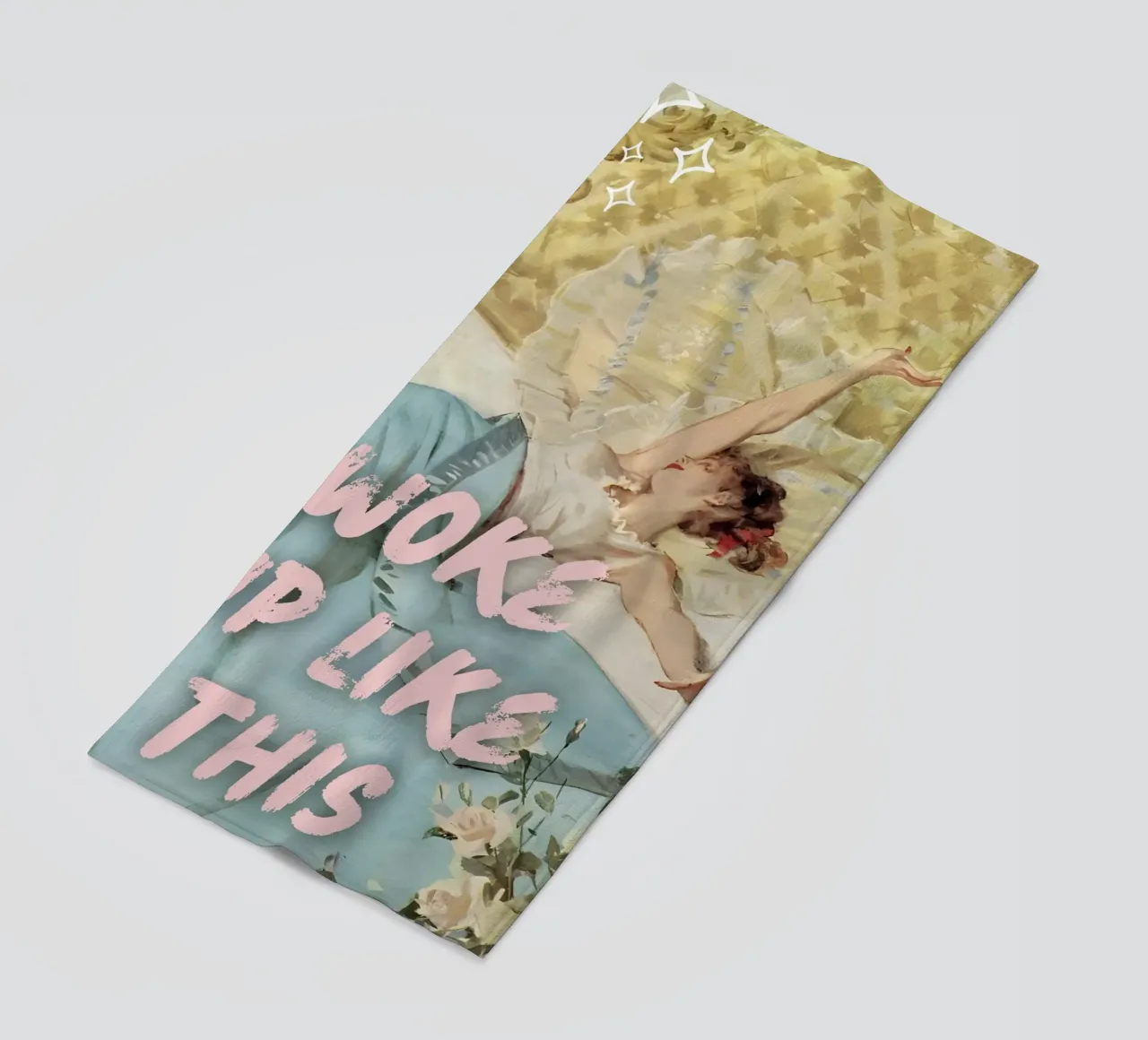 "Woke Up Like This" - Pop Art, Remix classico, Glamour, Trend telo mare da NorwesClub