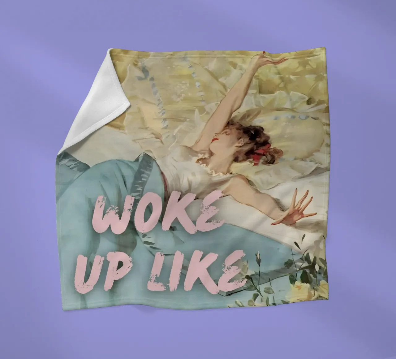 "Woke Up Like This" - Pop Art, Remix classico, Glamour, Trend coperta in pile da NorwesClub