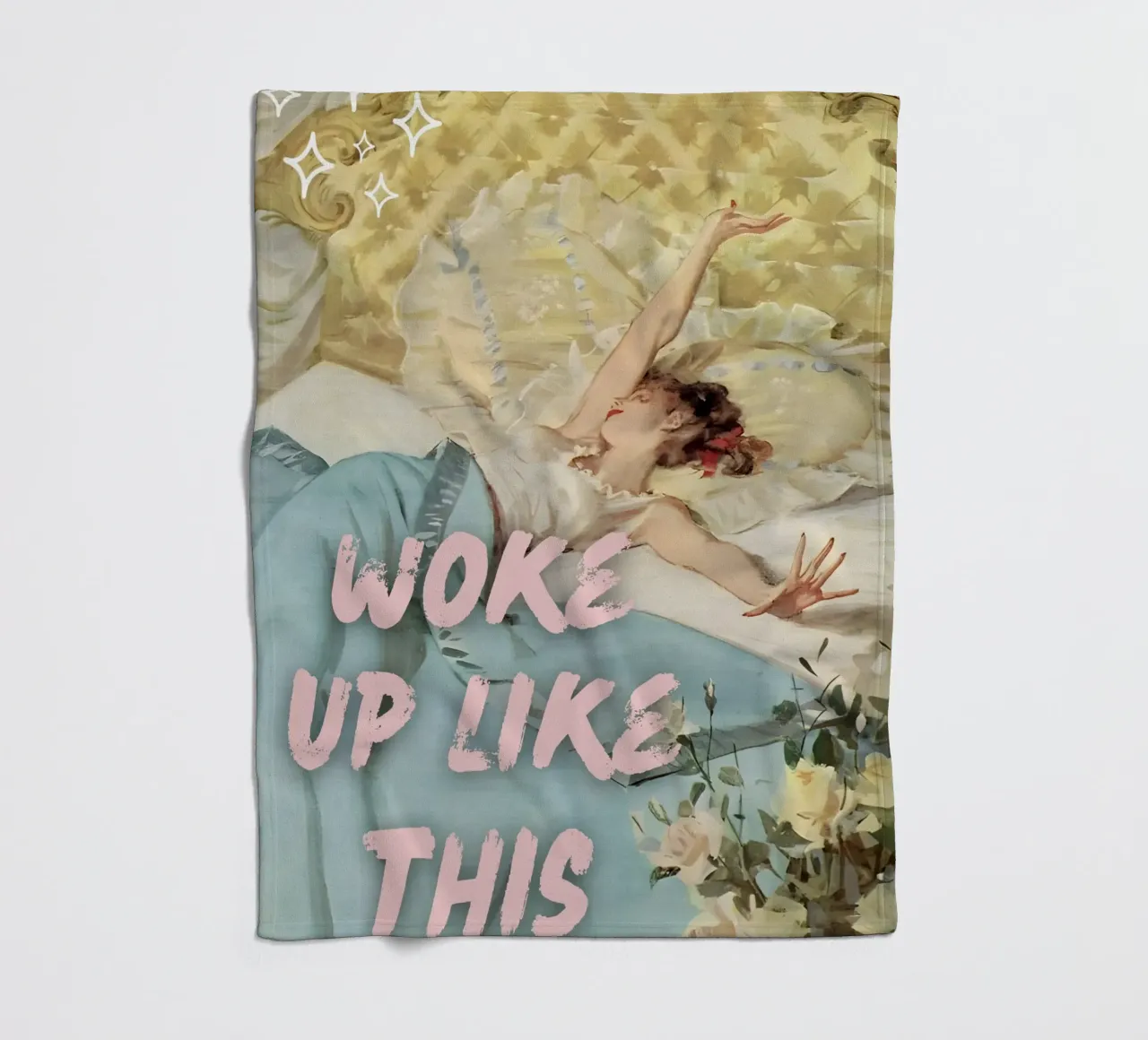 "Woke Up Like This" - Pop Art, Remix classico, Glamour, Trend coperta in pile da NorwesClub
