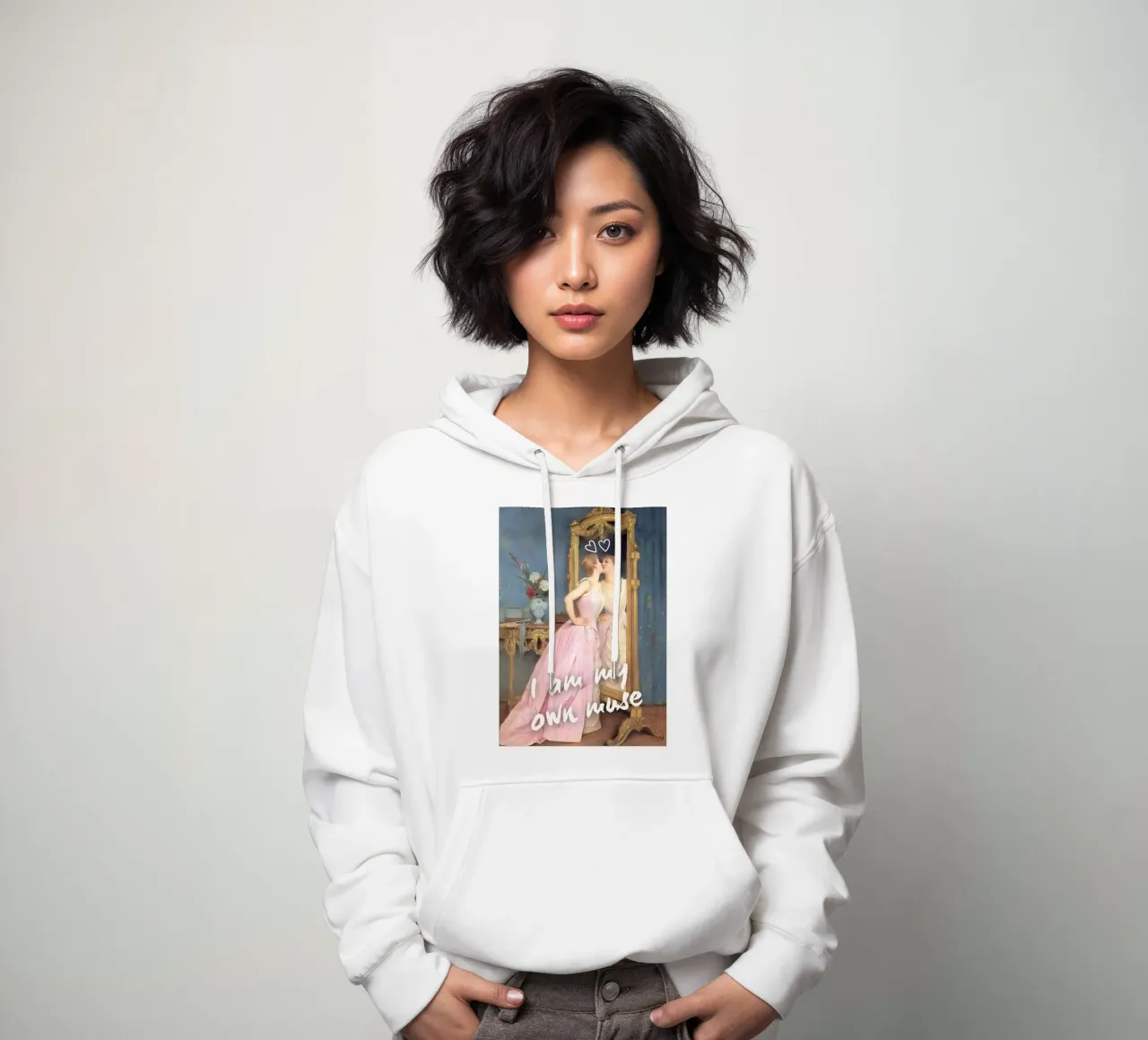 "My Own Muse" - Remix classico, Pop Art, Empowerment, Feminin felpa con cappuccio da NorwesClub