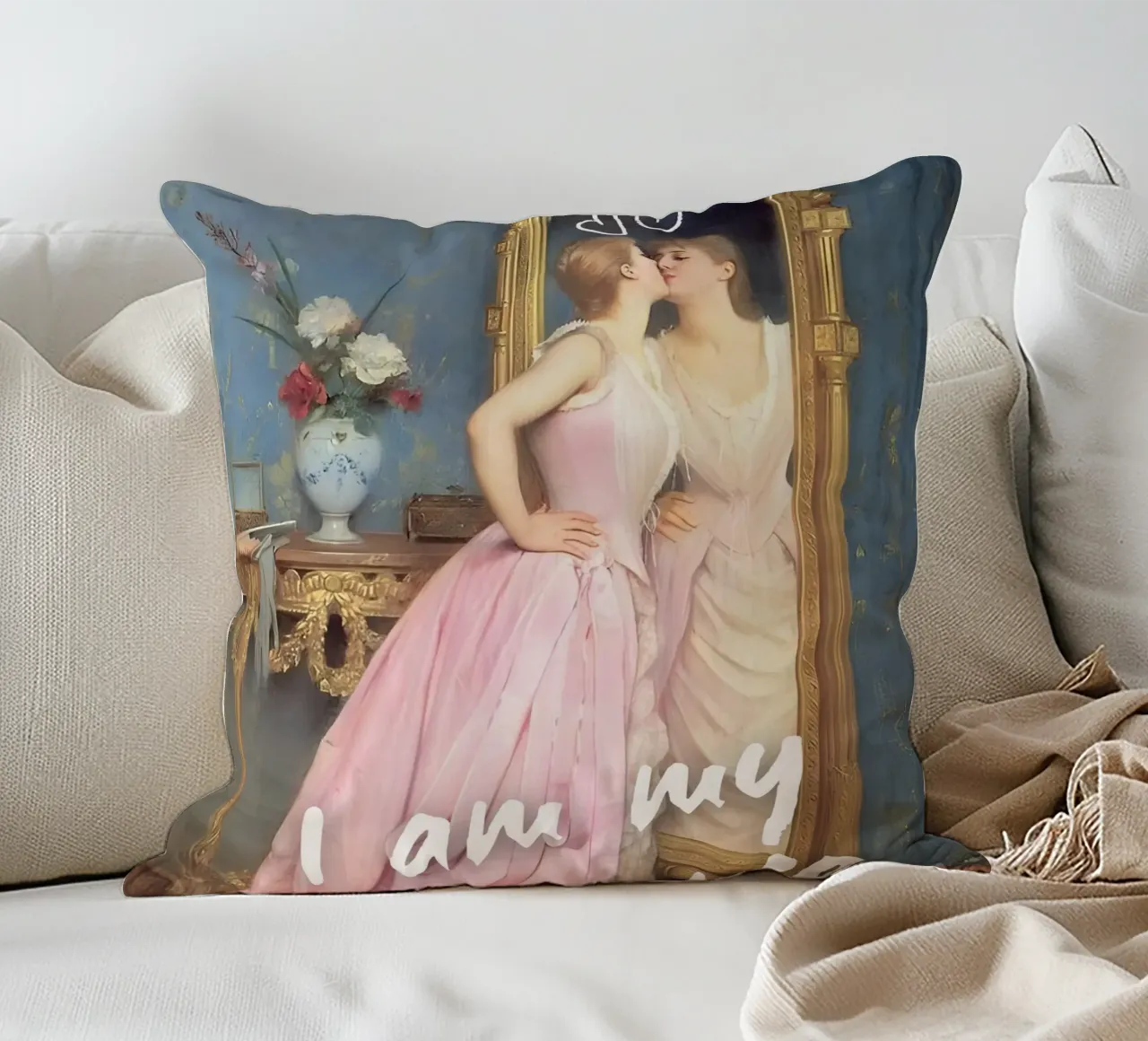 "My Own Muse" - Remix classico, Pop Art, Empowerment, Feminin cuscino da NorwesClub