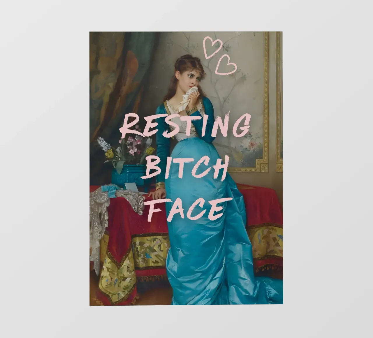 "Resting Bitch Face" - Pop-art, Klassieke remix, humoristisch, Tre fotobehang van NorwesClub