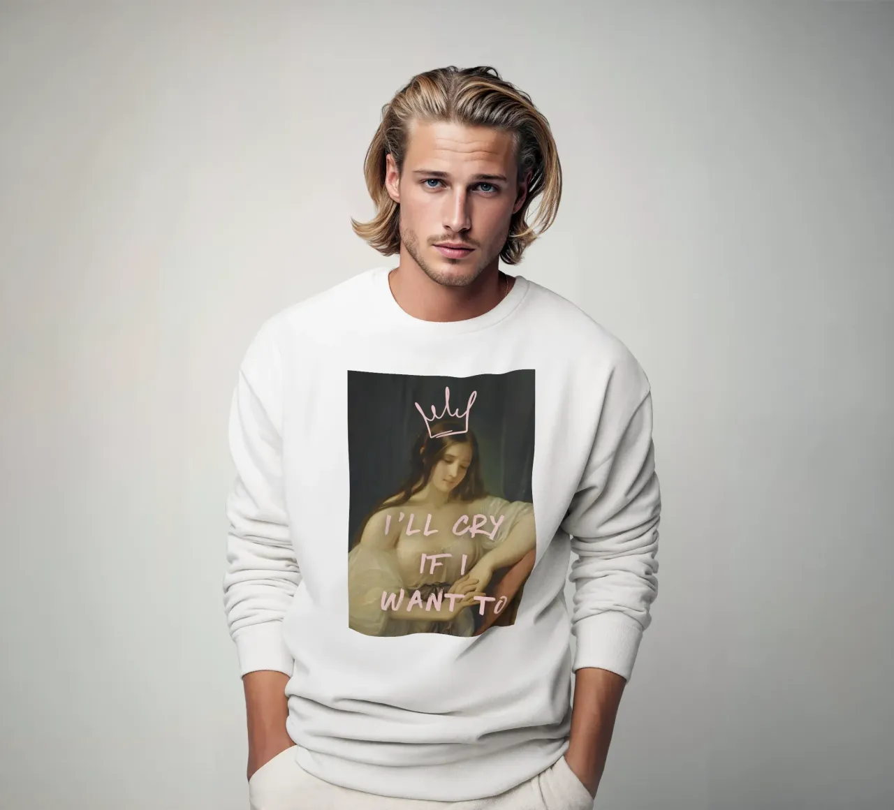 "Piango se voglio" - Pop Art, Remix classico, Empowermen felpa da NorwesClub