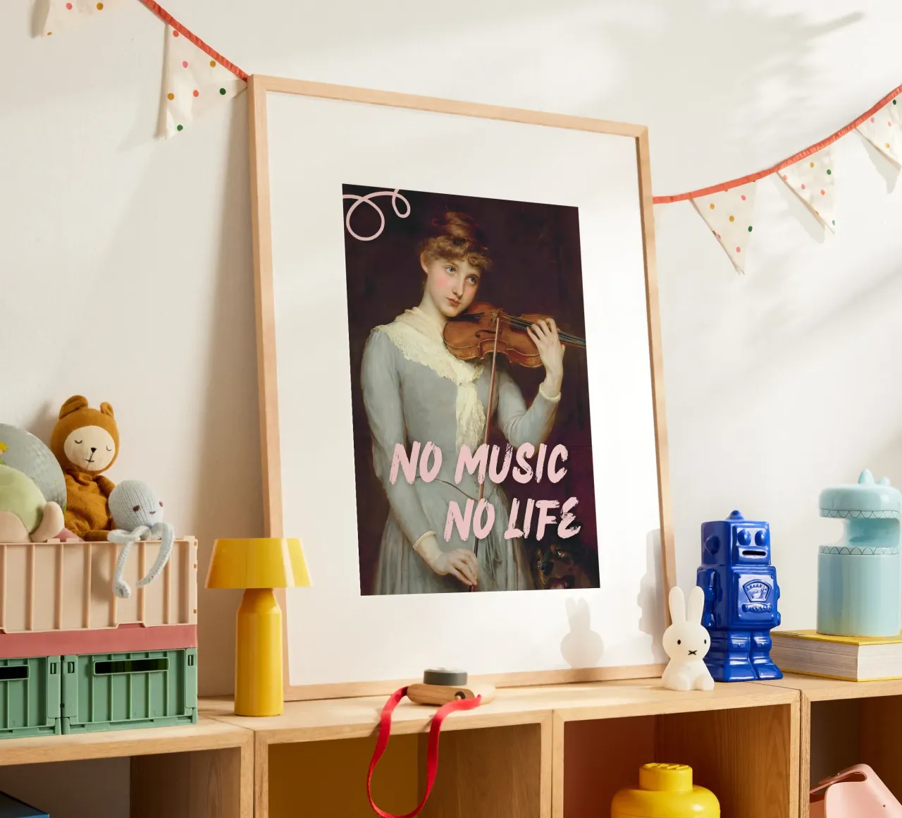 "No Music No Life" - Briton Rivière, Pop Art, Classical Remi poster da NorwesClub