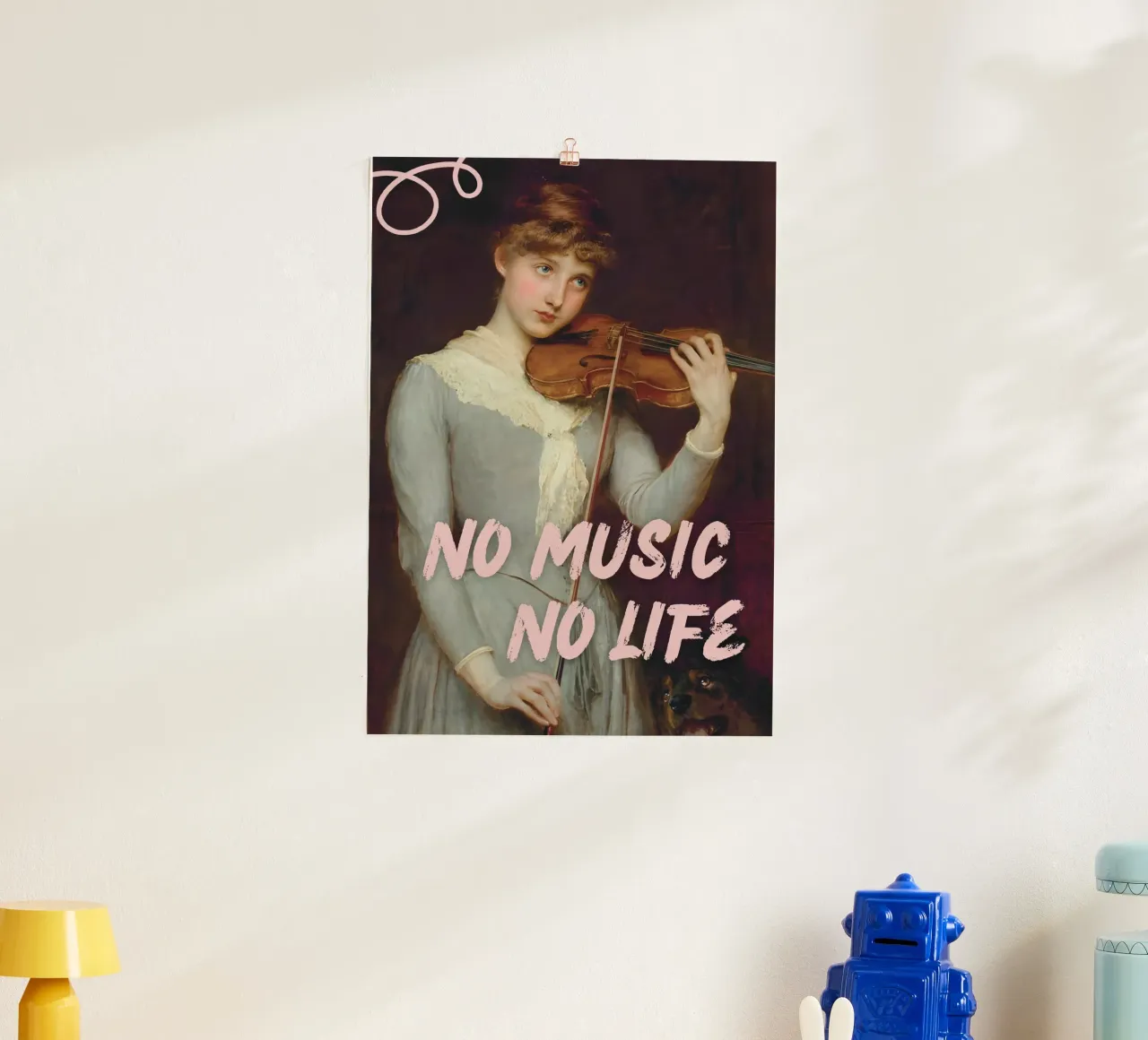 "No Music No Life" - Briton Rivière, Pop Art, Classical Remi poster da NorwesClub