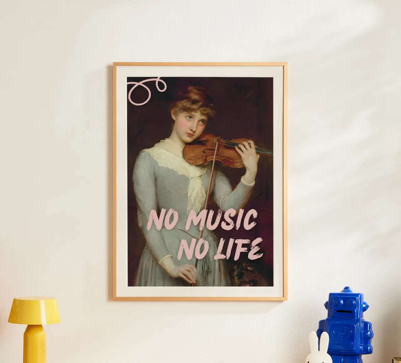 "No Music No Life" - Briton Rivière, Pop Art, Classical Remi poster da NorwesClub