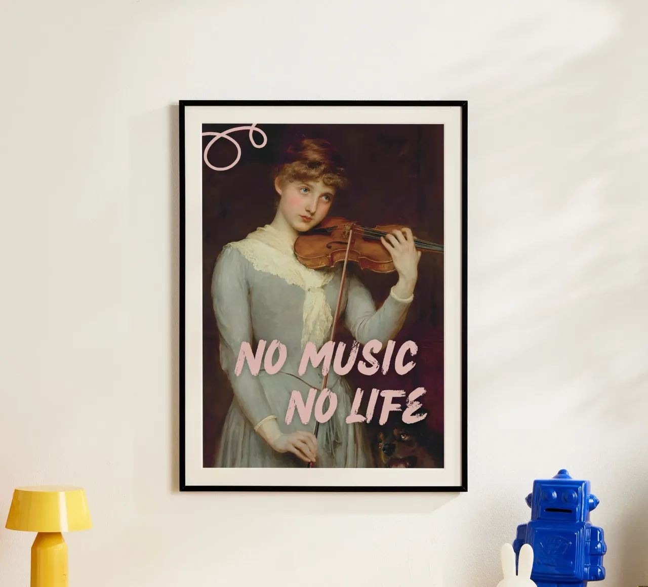 "No Music No Life" - Briton Rivière, Pop Art, Classical Remi poster da NorwesClub
