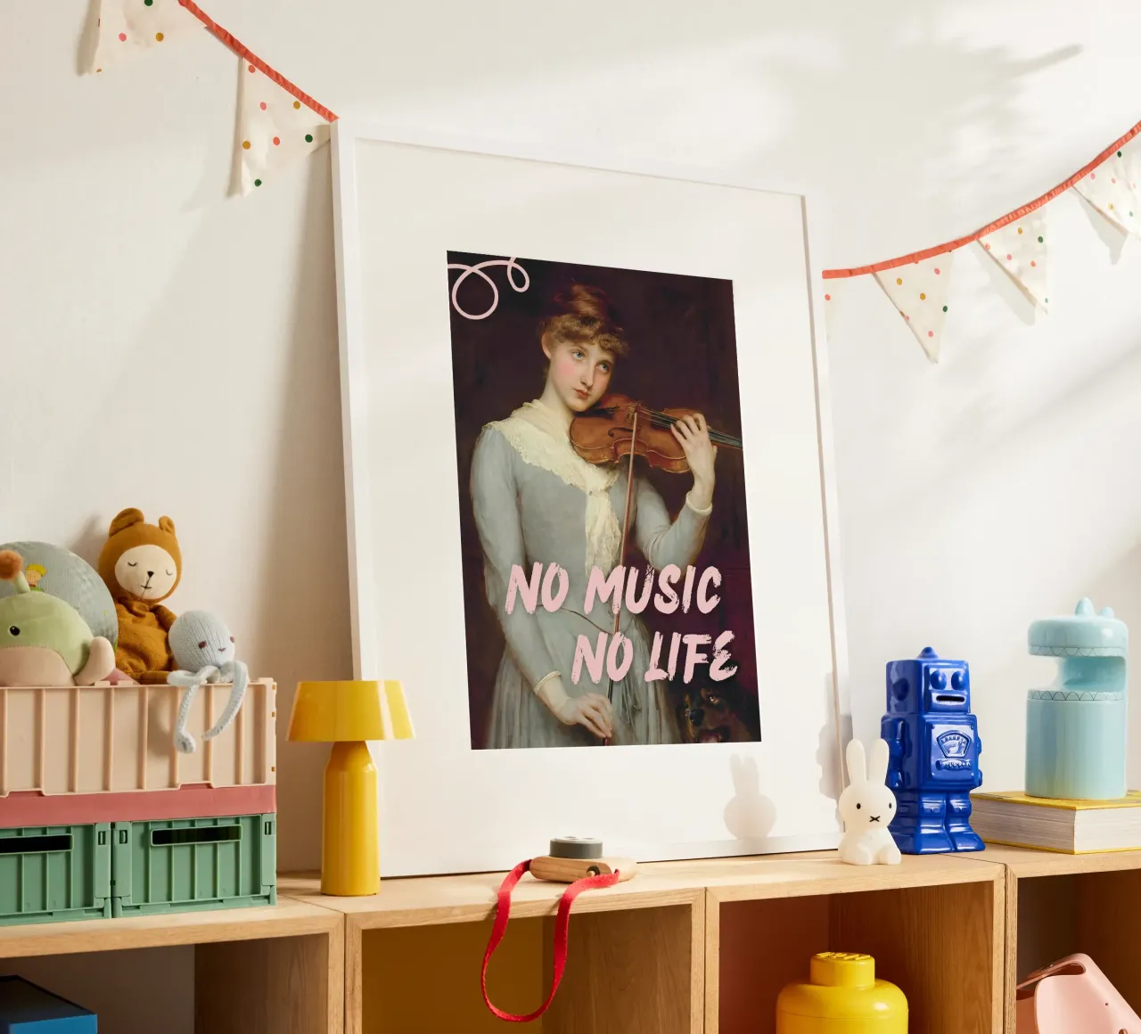 "No Music No Life" - Briton Rivière, Pop Art, Classical Remi poster da NorwesClub