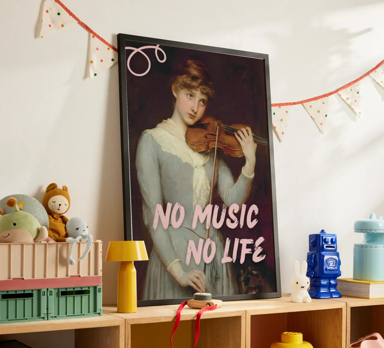 "No Music No Life" - Briton Rivière, Pop Art, Classical Remi poster da NorwesClub