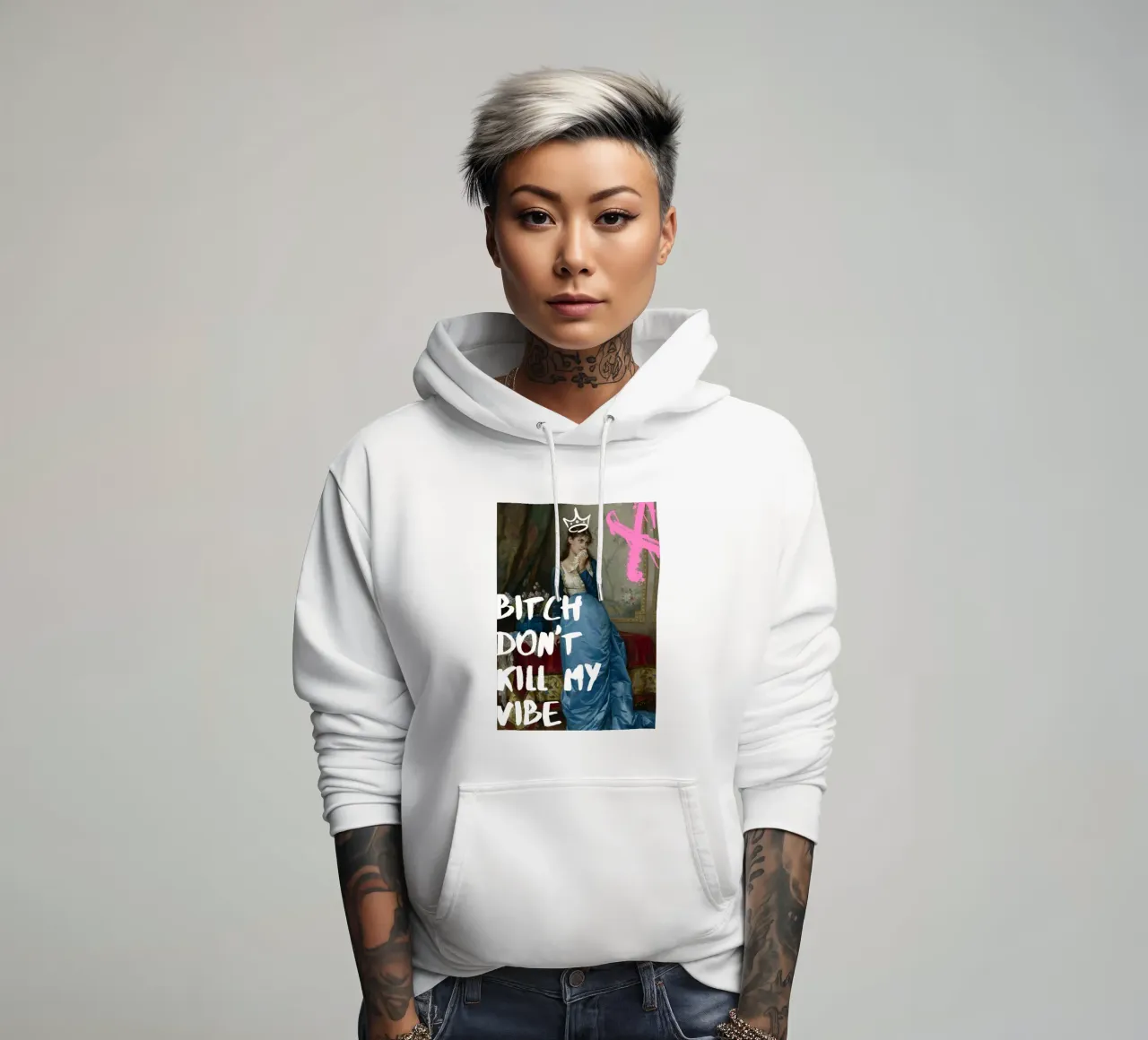 "Don't Kill My Vibe" - Pop Art, Remix classico, Empowerment, felpa con cappuccio da NorwesClub