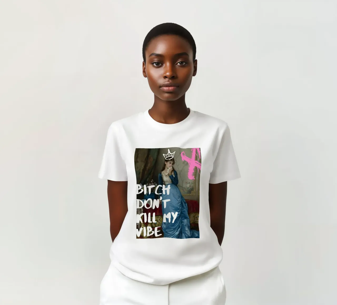 "Don't Kill My Vibe" - Pop Art, Remix classico, Empowerment, t-shirt da NorwesClub