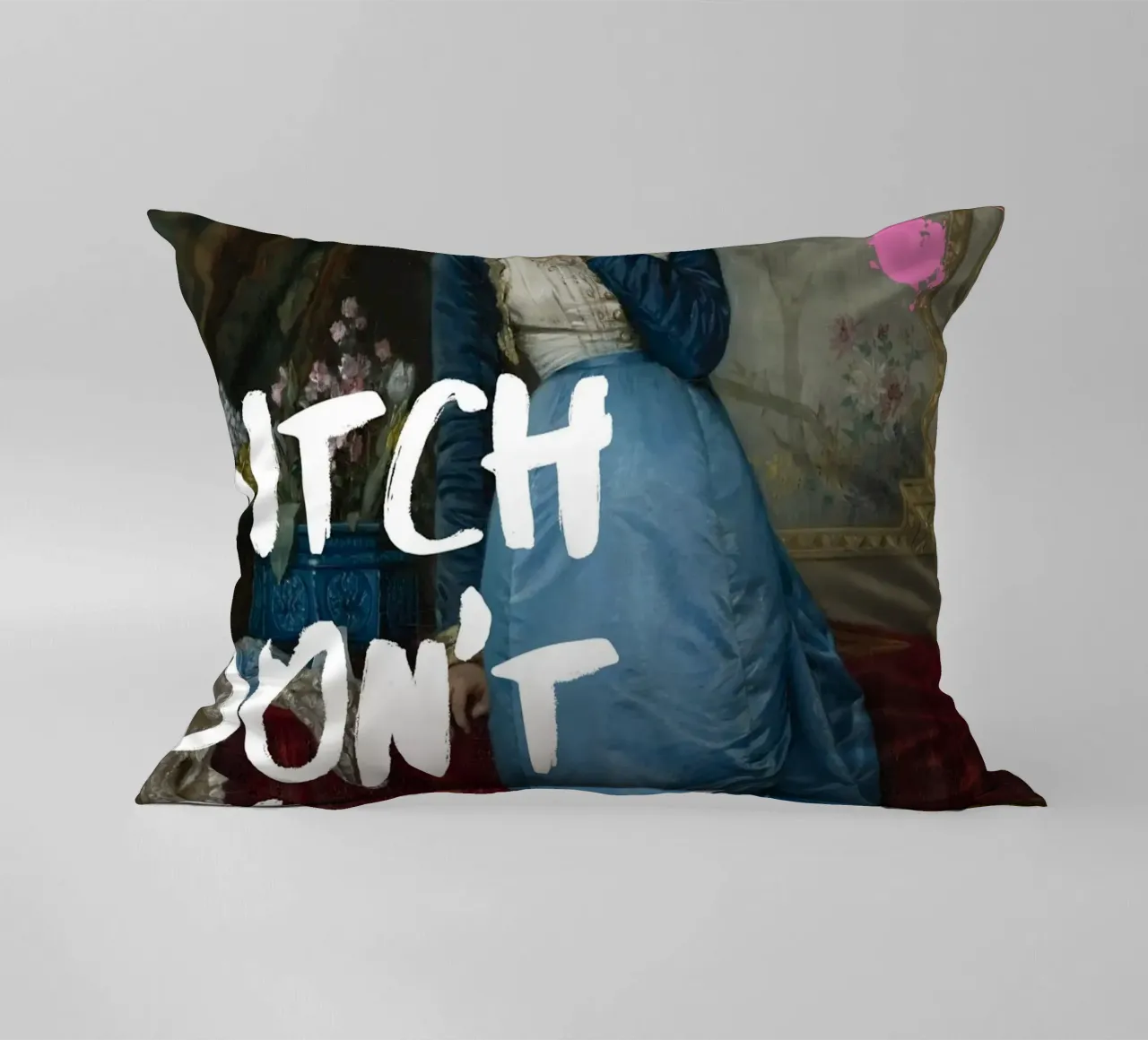 "Don't Kill My Vibe" - Pop Art, Remix classico, Empowerment, cuscino da NorwesClub