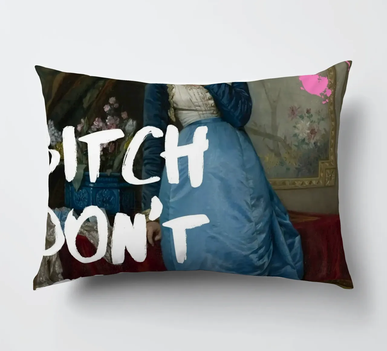 "Don't Kill My Vibe" - Pop Art, Remix classico, Empowerment, cuscino da NorwesClub