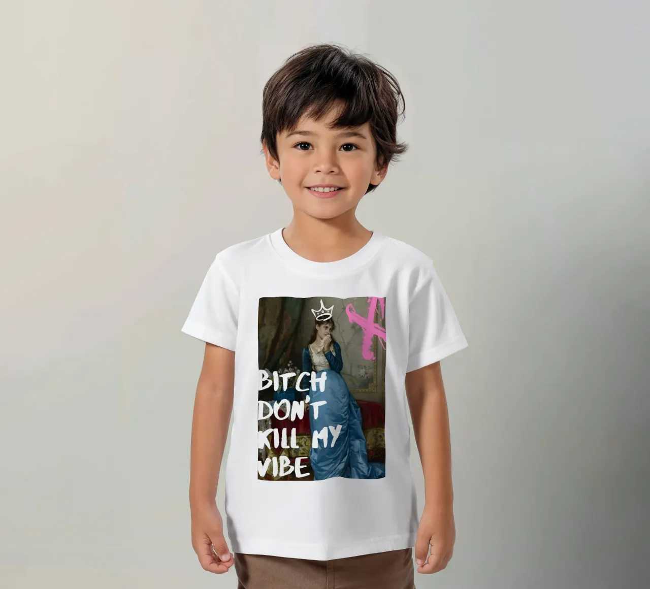 "Don't Kill My Vibe" - Pop Art, Remix classico, Empowerment, t-shirt bambini da NorwesClub