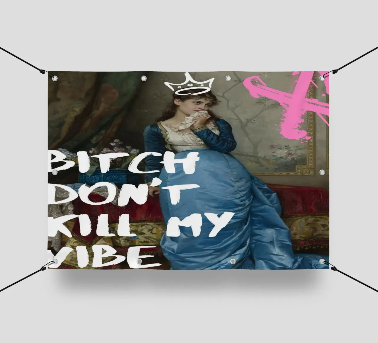 "Don't Kill My Vibe" - Pop Art, Remix classico, Empowerment, telo in pvc da NorwesClub
