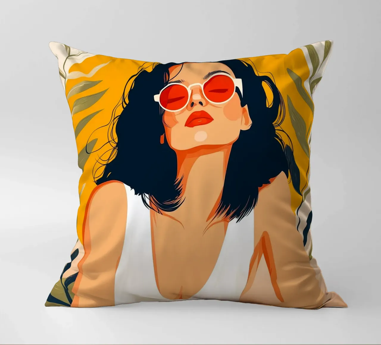 Summer chillout decorative cushion by Justyna Jaszke JBJart