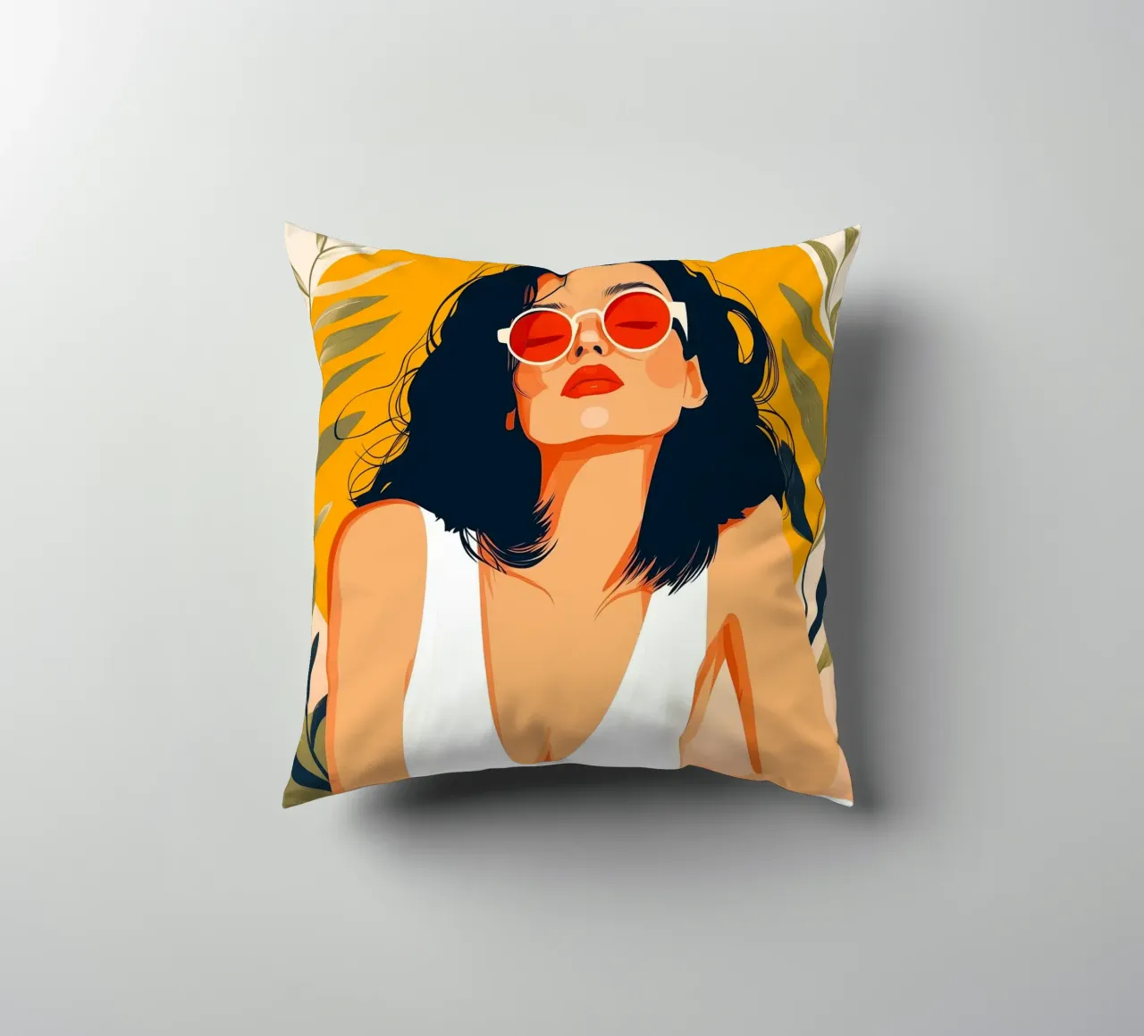 Summer chillout decorative cushion by Justyna Jaszke JBJart