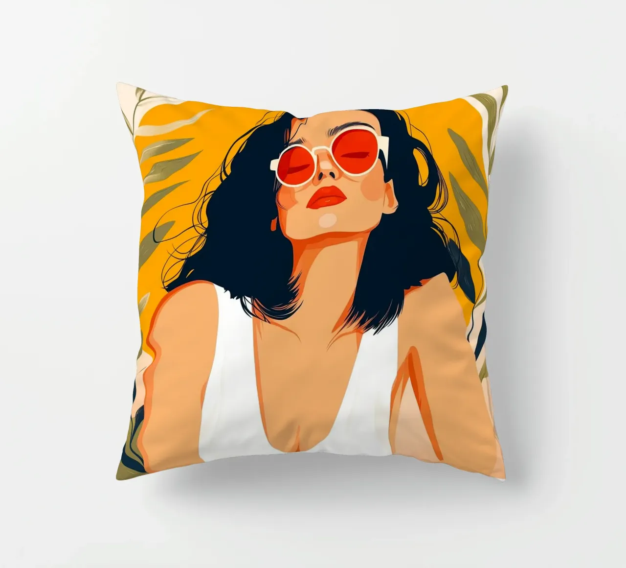 Summer chillout decorative cushion by Justyna Jaszke JBJart