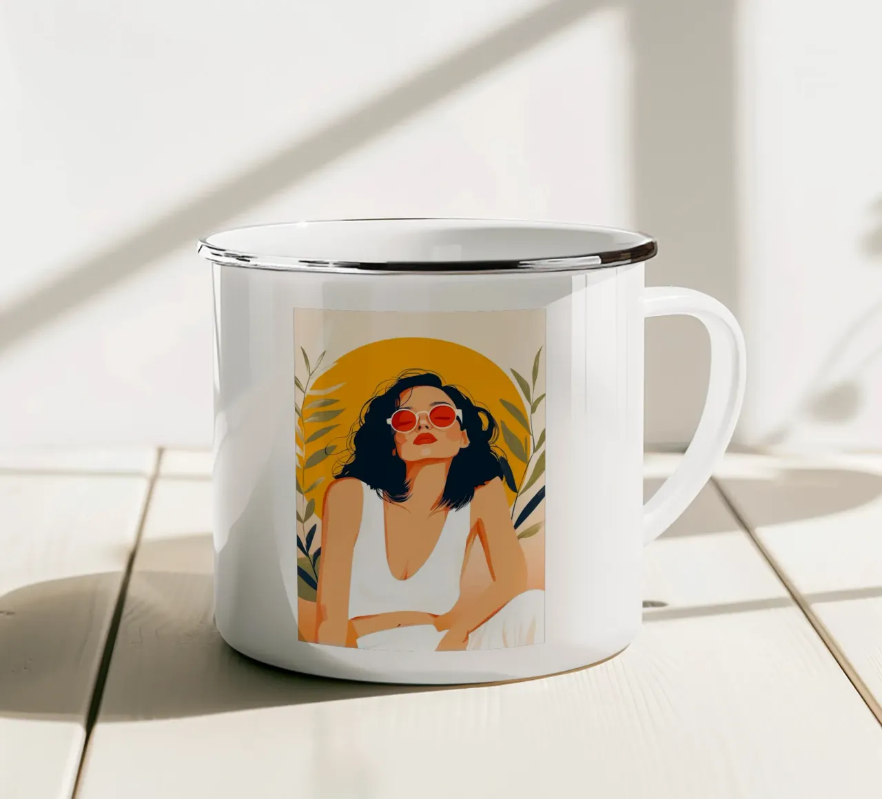 Chillout estivo tazza in smalto da Justyna Jaszke JBJart