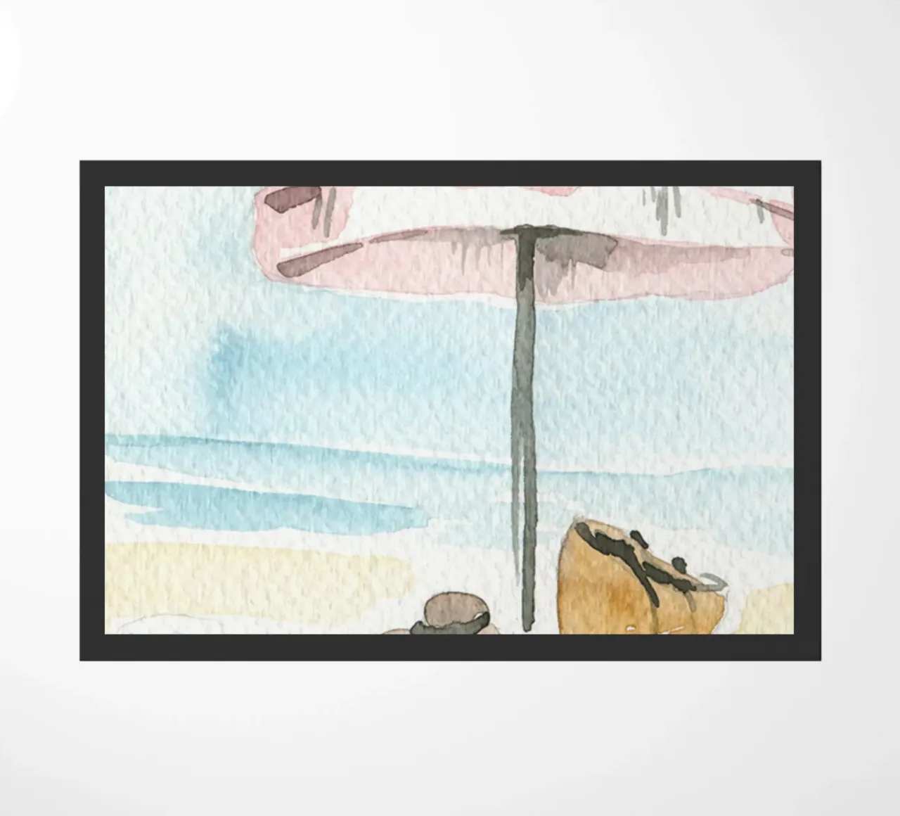 Stampa acquerello Beach Serenity - Coastal Boho Chic zerbino da NorwesClub