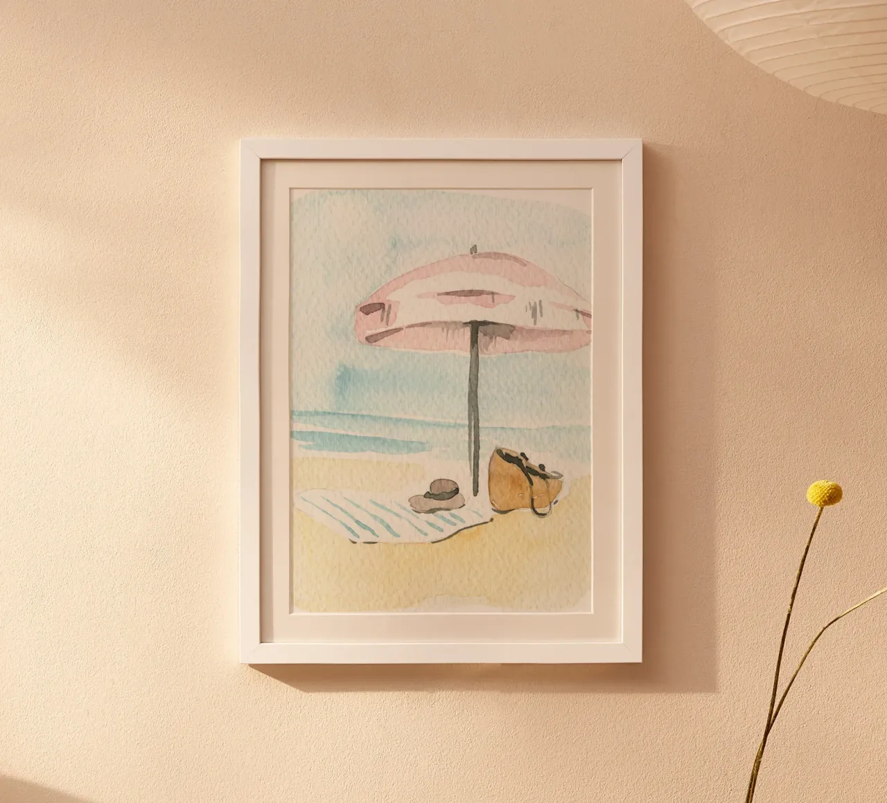 Stampa acquerello Beach Serenity - Coastal Boho Chic carta hahnemühle da NorwesClub