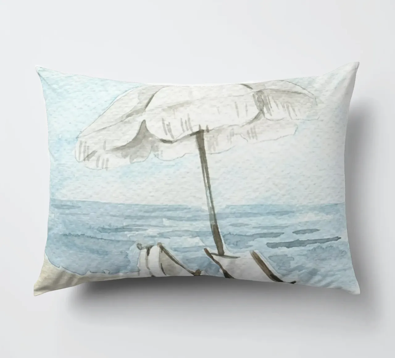 Acuarela Coastal Chic - Sillas de playa y sombrilla Serenity cojín de NorwesClub
