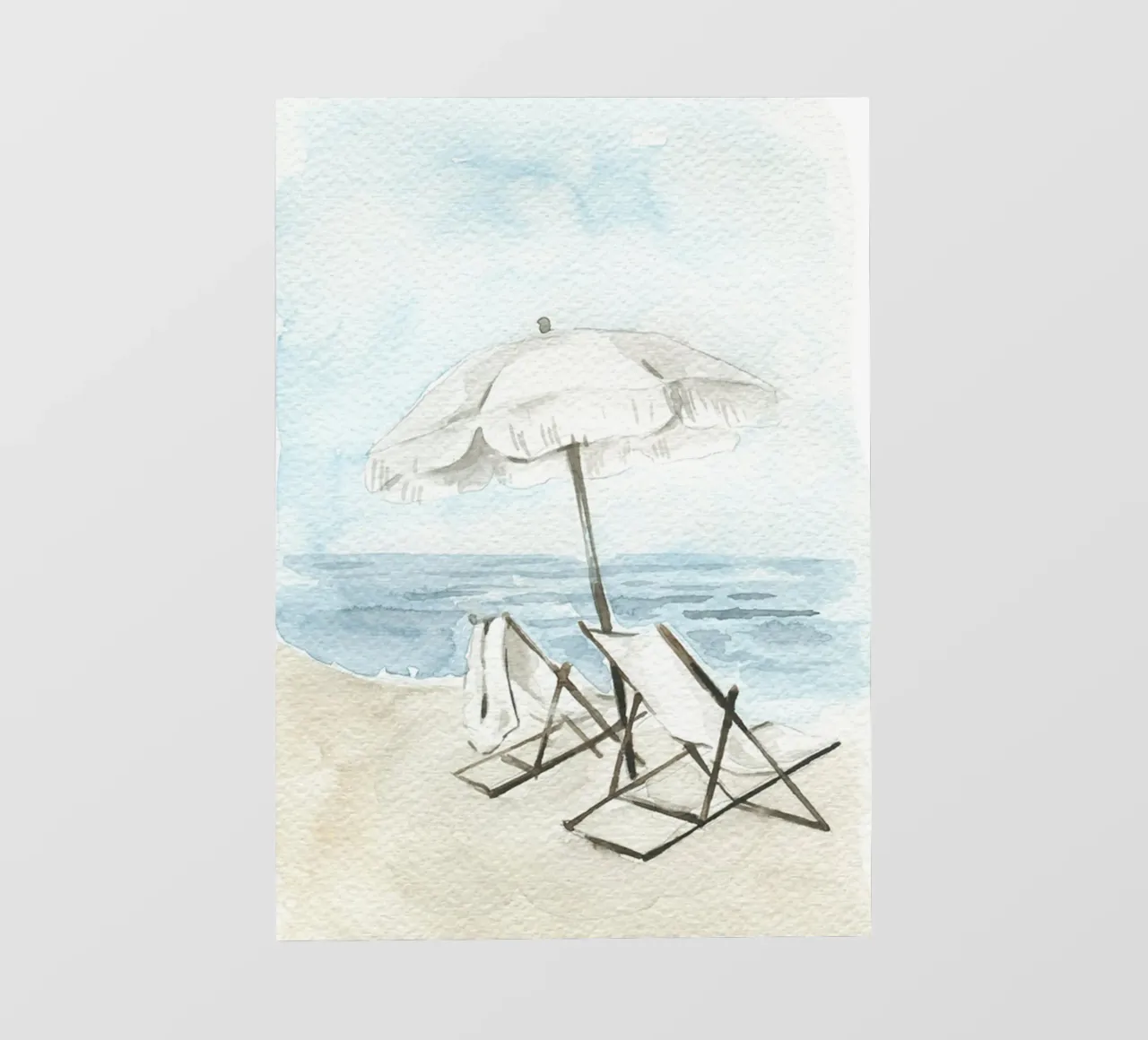 Acquerello Coastal Chic - Sedie e ombrellone da spiaggia Serenity telo in pvc da NorwesClub