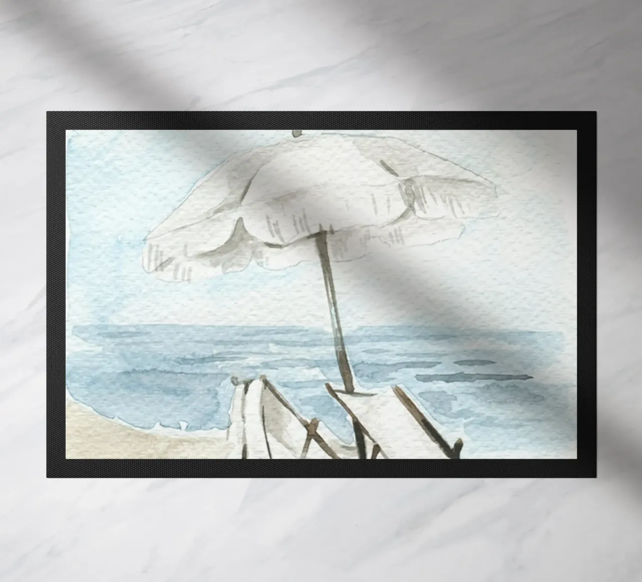 Acquerello Coastal Chic - Sedie e ombrellone da spiaggia Serenity zerbino da NorwesClub