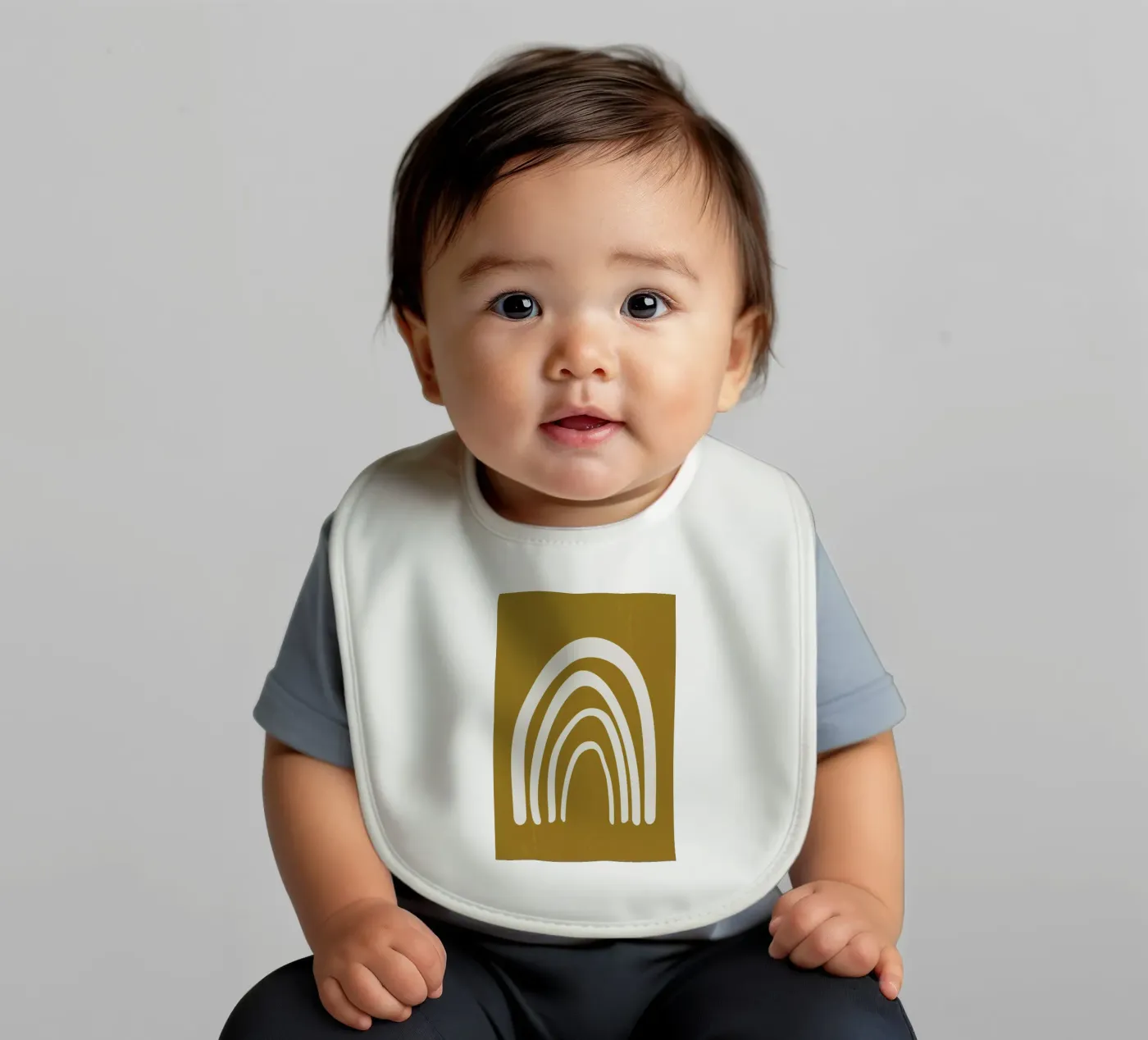 Rainbow baby bib by Pure