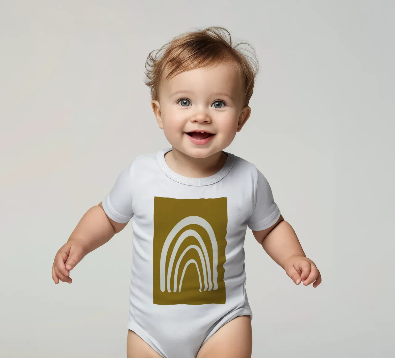 Rainbow Kurzarm Babybody von Pure