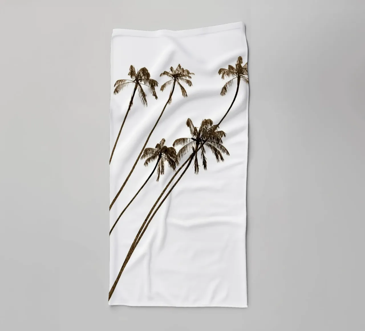 Minimalist Palm Trees - Tropical Serenity Abstract towel by NorwesClub