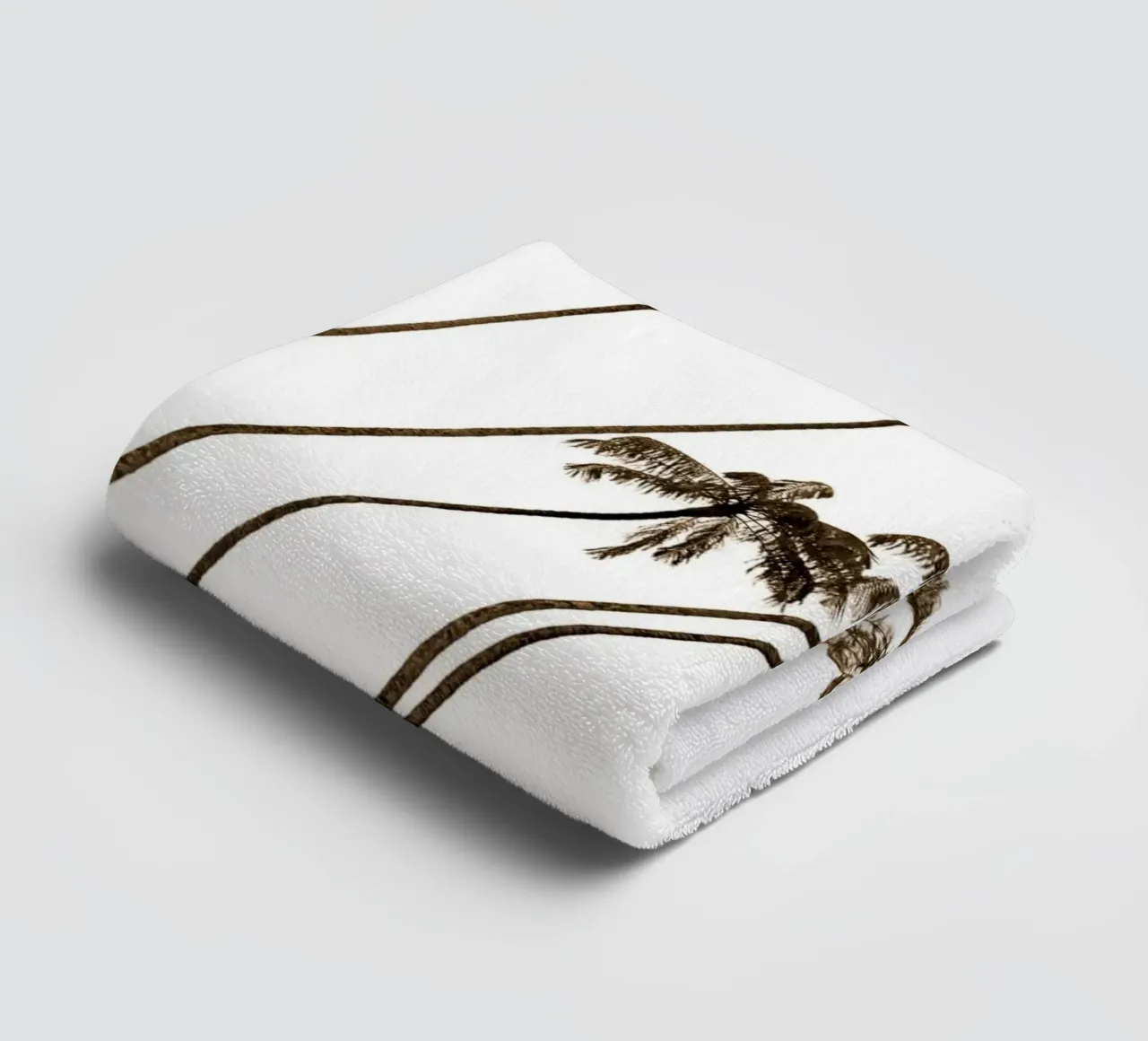 Minimalist Palm Trees - Tropical Serenity Abstract towel by NorwesClub